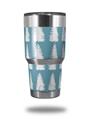 Skin Decal Wrap for Yeti Tumbler Rambler 30 oz Winter Trees Blue (TUMBLER NOT INCLUDED)