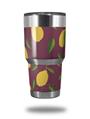 Skin Decal Wrap for Yeti Tumbler Rambler 30 oz Lemon Leaves Burgandy (TUMBLER NOT INCLUDED)