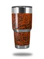 Skin Decal Wrap for Yeti Tumbler Rambler 30 oz Folder Doodles Burnt Orange (TUMBLER NOT INCLUDED)