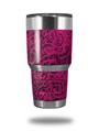 Skin Decal Wrap for Yeti Tumbler Rambler 30 oz Folder Doodles Fuchsia (TUMBLER NOT INCLUDED)