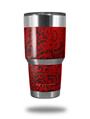 Skin Decal Wrap for Yeti Tumbler Rambler 30 oz Folder Doodles Red (TUMBLER NOT INCLUDED)