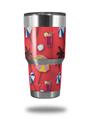 Skin Decal Wrap for Yeti Tumbler Rambler 30 oz Beach Party Umbrellas Coral (TUMBLER NOT INCLUDED)