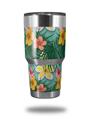 Skin Decal Wrap for Yeti Tumbler Rambler 30 oz Beach Flowers 02 Seafoam Green (TUMBLER NOT INCLUDED)