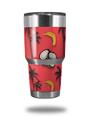 Skin Decal Wrap for Yeti Tumbler Rambler 30 oz Coconuts Palm Trees and Bananas Coral (TUMBLER NOT INCLUDED)