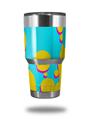 Skin Decal Wrap for Yeti Tumbler Rambler 30 oz Drip Yellow Teal Pink (TUMBLER NOT INCLUDED)