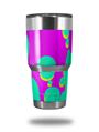 Skin Decal Wrap for Yeti Tumbler Rambler 30 oz Drip Teal Pink Yellow (TUMBLER NOT INCLUDED)