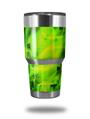 Skin Decal Wrap for Yeti Tumbler Rambler 30 oz Cubic Shards Green (TUMBLER NOT INCLUDED)