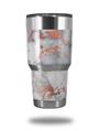 Skin Decal Wrap for Yeti Tumbler Rambler 30 oz Rose Gold Gilded Grey Marble (TUMBLER NOT INCLUDED)
