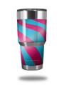 Skin Decal Wrap for Yeti Tumbler Rambler 30 oz Two Tone Waves Neon Teal Hot Pink (TUMBLER NOT INCLUDED)