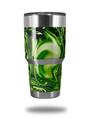 Skin Decal Wrap compatible with Yeti Tumbler Rambler 30 oz Liquid Metal Chrome Neon Green (TUMBLER NOT INCLUDED)