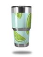 Skin Decal Wrap compatible with Yeti Tumbler Rambler 30 oz Limes Blue (TUMBLER NOT INCLUDED)