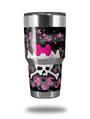 Skin Decal Wrap for Yeti Tumbler Rambler 30 oz Pink Bow Skull (TUMBLER NOT INCLUDED)