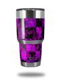 Skin Decal Wrap for Yeti Tumbler Rambler 30 oz Purple Star Checkerboard (TUMBLER NOT INCLUDED)