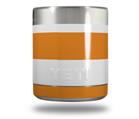 Skin Decal Wrap for Yeti Rambler Lowball - Psycho Stripes Orange and White