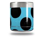 Skin Decal Wrap for Yeti Rambler Lowball - Kearas Polka Dots Black And Blue