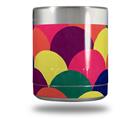 Skin Decal Wrap for Yeti Rambler Lowball - Brushed Cirlces Multi Dark