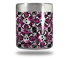 Skin Decal Wrap for Yeti Rambler Lowball - Splatter Girly Skull Pink