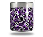 Skin Decal Wrap for Yeti Rambler Lowball - Splatter Girly Skull Purple