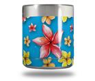 Skin Decal Wrap for Yeti Rambler Lowball - Beach Flowers Blue Medium