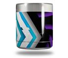 Skin Decal Wrap for Yeti Rambler Lowball - Black Waves Neon Teal Purple