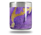 Skin Decal Wrap for Yeti Rambler Lowball - Purple and Gold Gilded Marble
