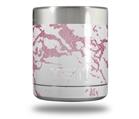 Skin Decal Wrap for Yeti Rambler Lowball - Pink and White Gilded Marble