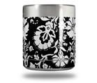 Skin Decal Wrap for Yeti Rambler Lowball - Black and White Flower