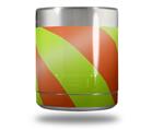 Skin Decal Wrap for Yeti Rambler Lowball - Two Tone Waves Neon Green Orange