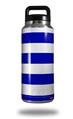 WraptorSkinz Skin Decal Wrap for Yeti Rambler Bottle 36oz Psycho Stripes Blue and White  (YETI NOT INCLUDED)