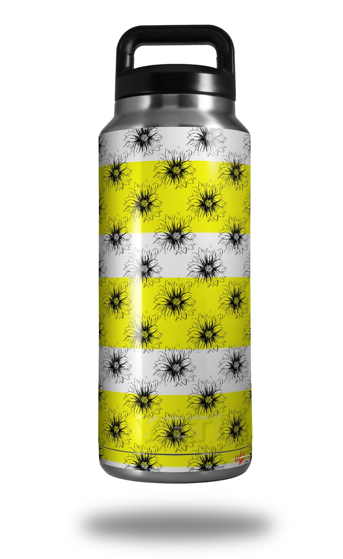 Yeti Rambler Bottle 36oz Kearas Daisies Stripe Yellow