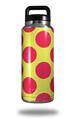 WraptorSkinz Skin Decal Wrap for Yeti Rambler Bottle 36oz Kearas Polka Dots Pink And Yellow  (YETI NOT INCLUDED)