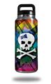 WraptorSkinz Skin Decal Wrap for Yeti Rambler Bottle 36oz Rainbow Plaid Skull  (YETI NOT INCLUDED)