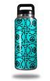 WraptorSkinz Skin Decal Wrap for Yeti Rambler Bottle 36oz Skull Patch Pattern Blue  (YETI NOT INCLUDED)