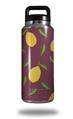 WraptorSkinz Skin Decal Wrap for Yeti Rambler Bottle 36oz Lemon Leaves Burgandy (YETI NOT INCLUDED)