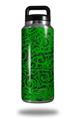 WraptorSkinz Skin Decal Wrap for Yeti Rambler Bottle 36oz Folder Doodles Green (YETI NOT INCLUDED)