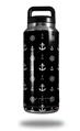WraptorSkinz Skin Decal Wrap for Yeti Rambler Bottle 36oz Nautical Anchors Away 02 Black (YETI NOT INCLUDED)