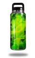 Skin Decal Wrap for Yeti Rambler Bottle 36oz Cubic Shards Green (YETI NOT INCLUDED)