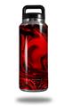Skin Decal Wrap compatible with Yeti Rambler Bottle 36oz Liquid Metal Chrome Red (YETI NOT INCLUDED)