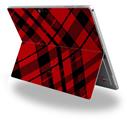 Red Plaid - Decal Style Vinyl Skin (fits Microsoft Surface Pro 4)