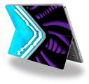 Black Waves Neon Teal Purple - Decal Style Vinyl Skin fits Microsoft Surface Pro 4 (SURFACE NOT INCLUDED)