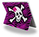 Pink Zebra Skull - Decal Style Vinyl Skin (fits Microsoft Surface Pro 4)
