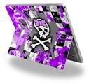 Purple Princess Skull - Decal Style Vinyl Skin (fits Microsoft Surface Pro 4)