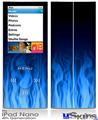 iPod Nano 4G Skin - Fire Flames Blue