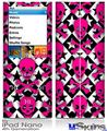 iPod Nano 4G Skin - Pink Skulls and Stars