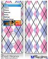 iPod Nano 4G Skin - Argyle Pink and Blue