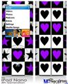 iPod Nano 4G Skin - Purple Hearts And Stars