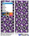 iPod Nano 4G Skin - Splatter Girly Skull Purple