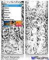 iPod Nano 4G Skin - Folder Doodles White