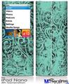 iPod Nano 4G Skin - Folder Doodles Seafoam Green