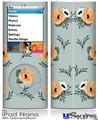 iPod Nano 4G Skin - Poppy Orange Light Blue